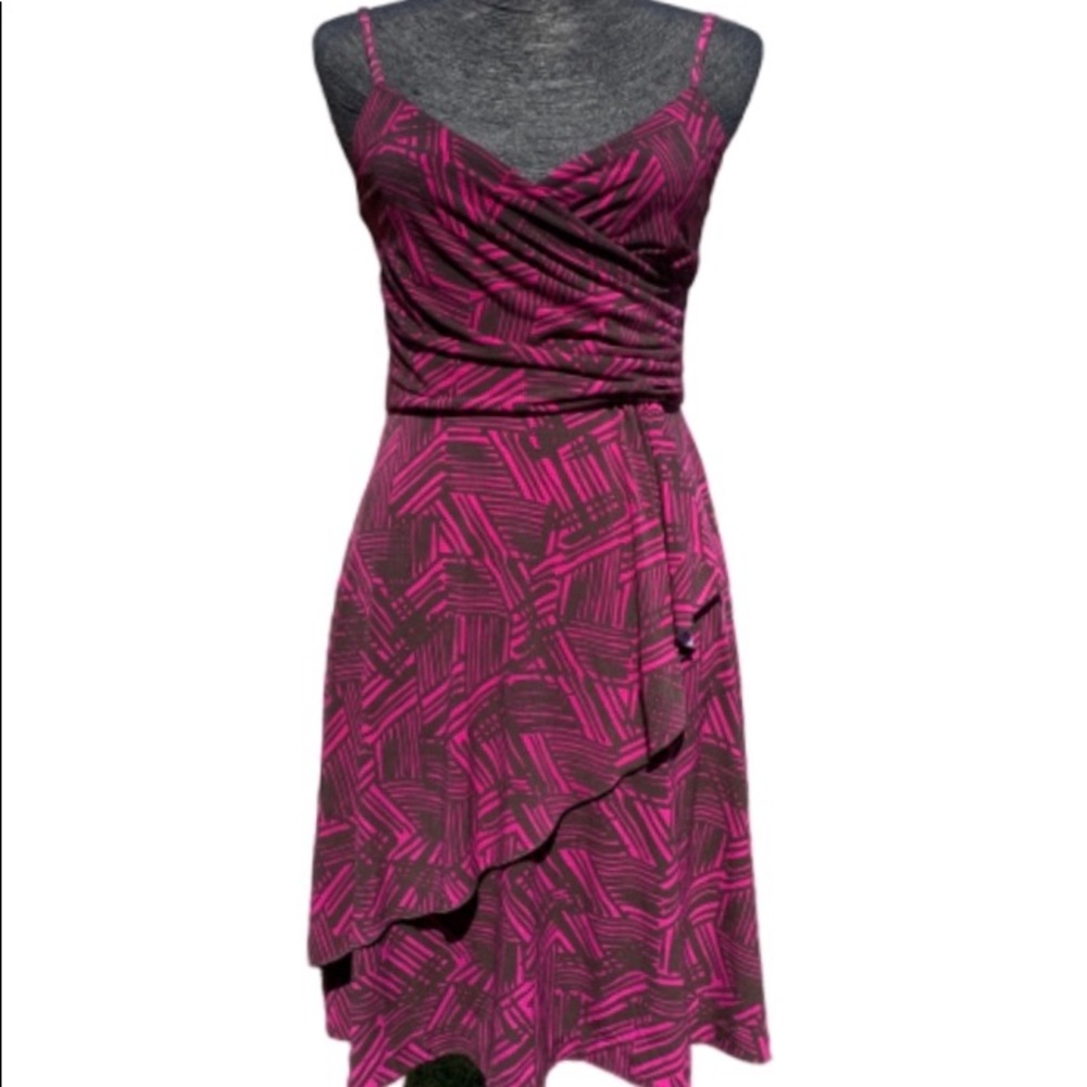 Banana Republic sleeveless faux wrap dress